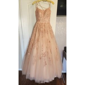 Sherri Hill Blush on Blush Ball Gown